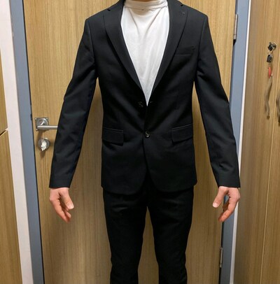 Altınyıldız Classics Slim Fit Mono Yaka dar kesim 46 beden siyah takım