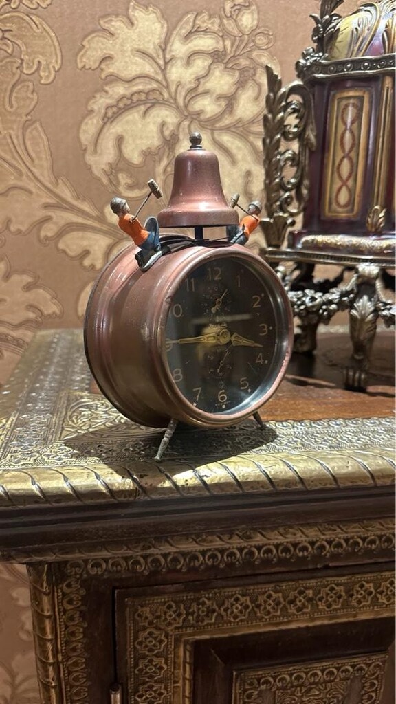 antika nadir model kurmalı çalar saat - 5