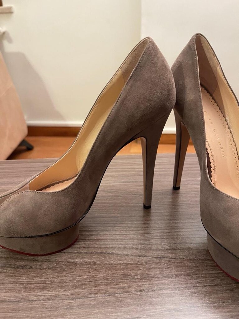 Charlotte Olympia Süet Topuklu Ayakkabı - 7