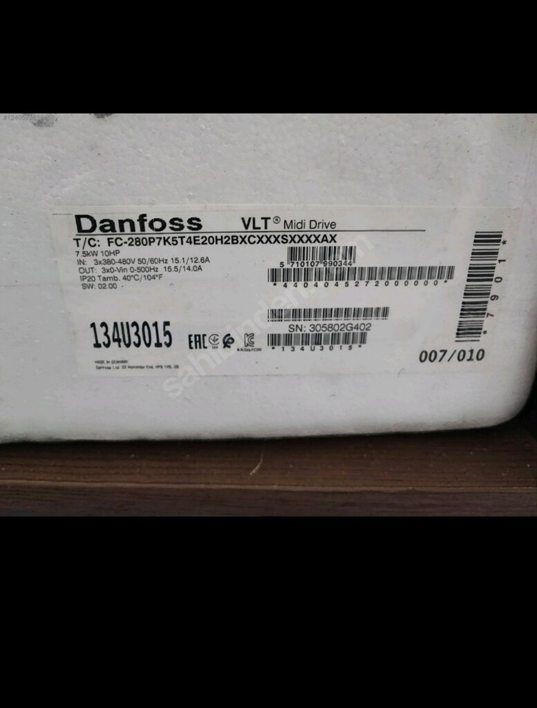 Sıfır Danfoss VLT Midi Drive 7.5 kW (10 HP) FC-280 - Panelsiz - 2