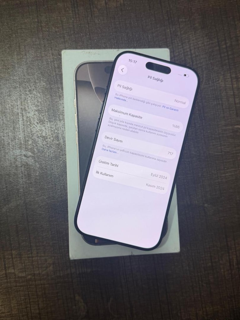 İPHONE 16 PRO 128 GB PİL 86 SİYAH YD - 10
