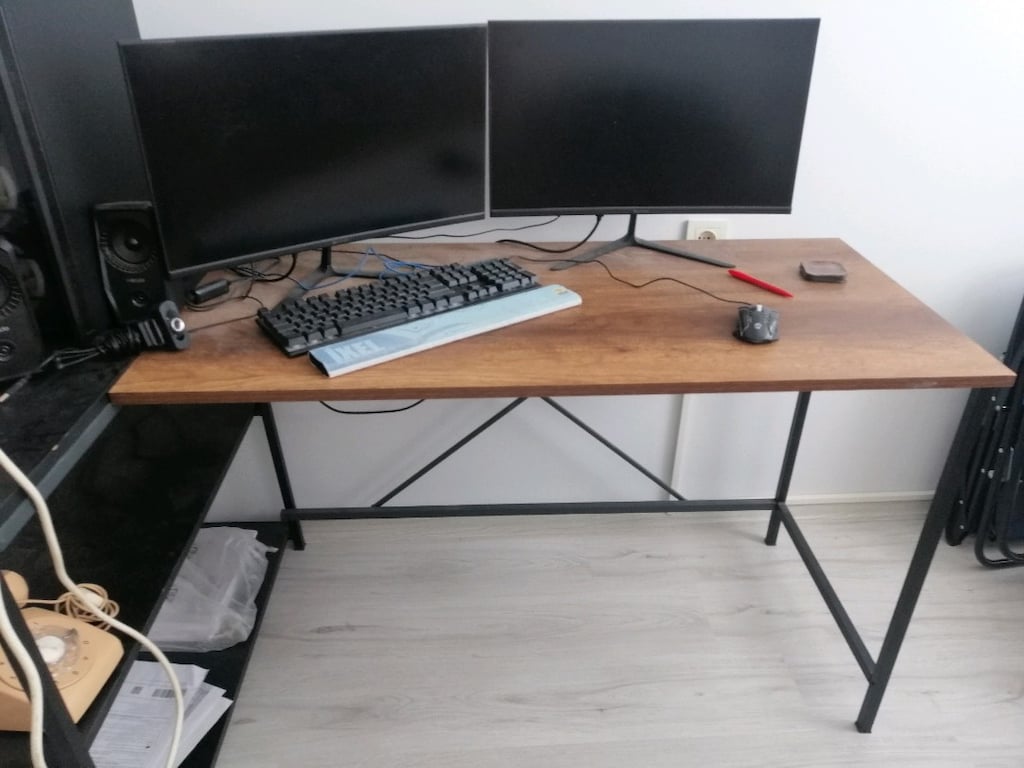 Kitaplıklı L şekli çalışma ofis bilgisayar masası çift yönlü kullanım - 16
