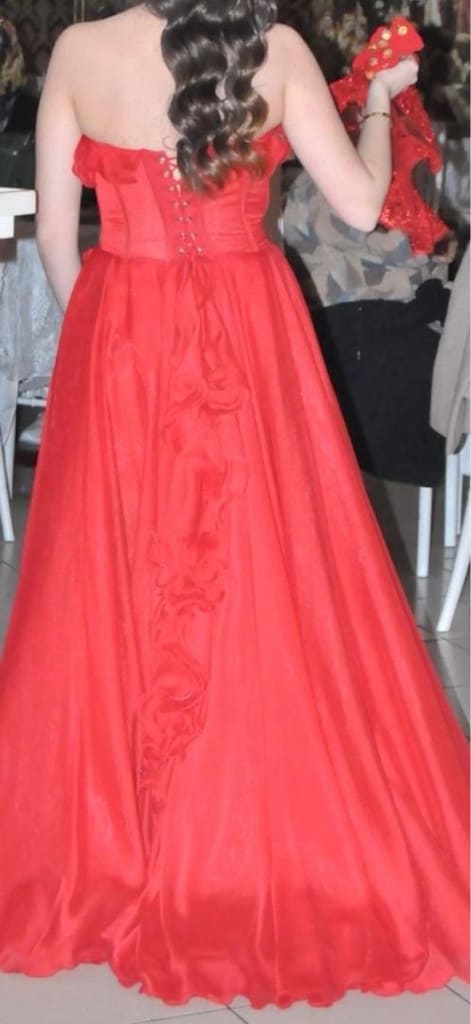 Kırmızı Abiye Elbise - 2