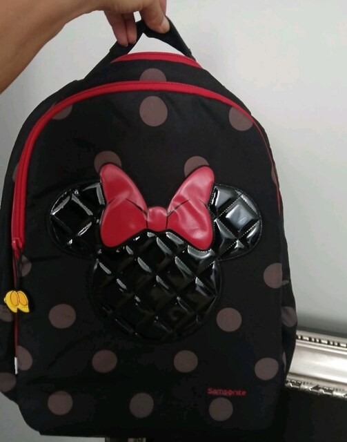 Renkli Minnie Mouse Desenli Çocuk Okul Çantası