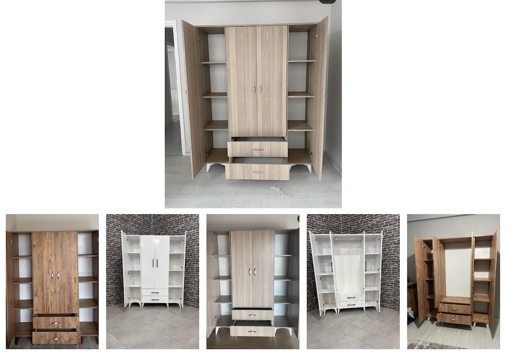 4 kapaklı elbise dolabı zzqrhbnakm - 6