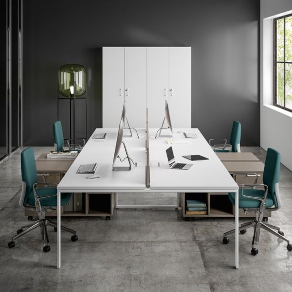 KİŞİ BAŞI ETAJERLİ MASA / METAL AYAKLI MASA / QUİK OFİS - 2