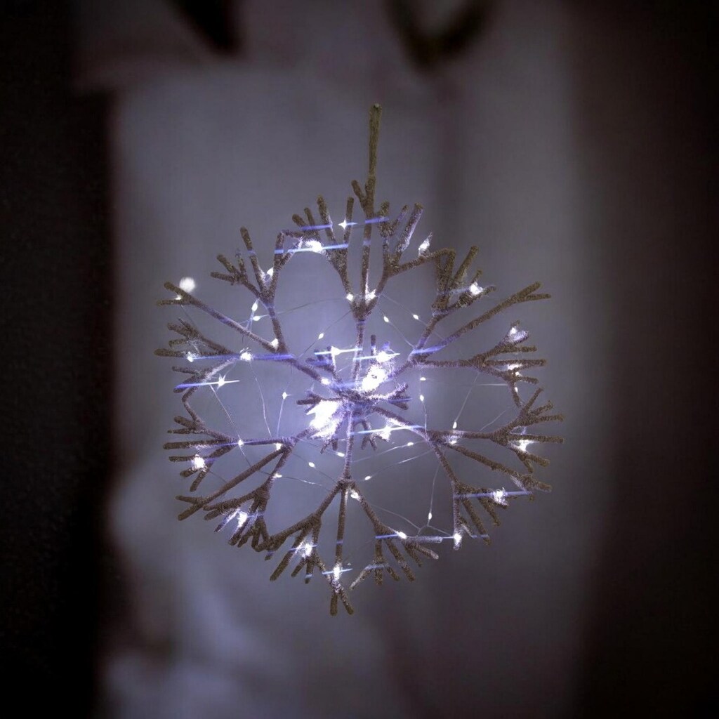 KARLI. 3 FONKSUYONLU LED IŞIKLI İÇ MEKAN VE YA NOEL ASMA KAR TANESİ - 3