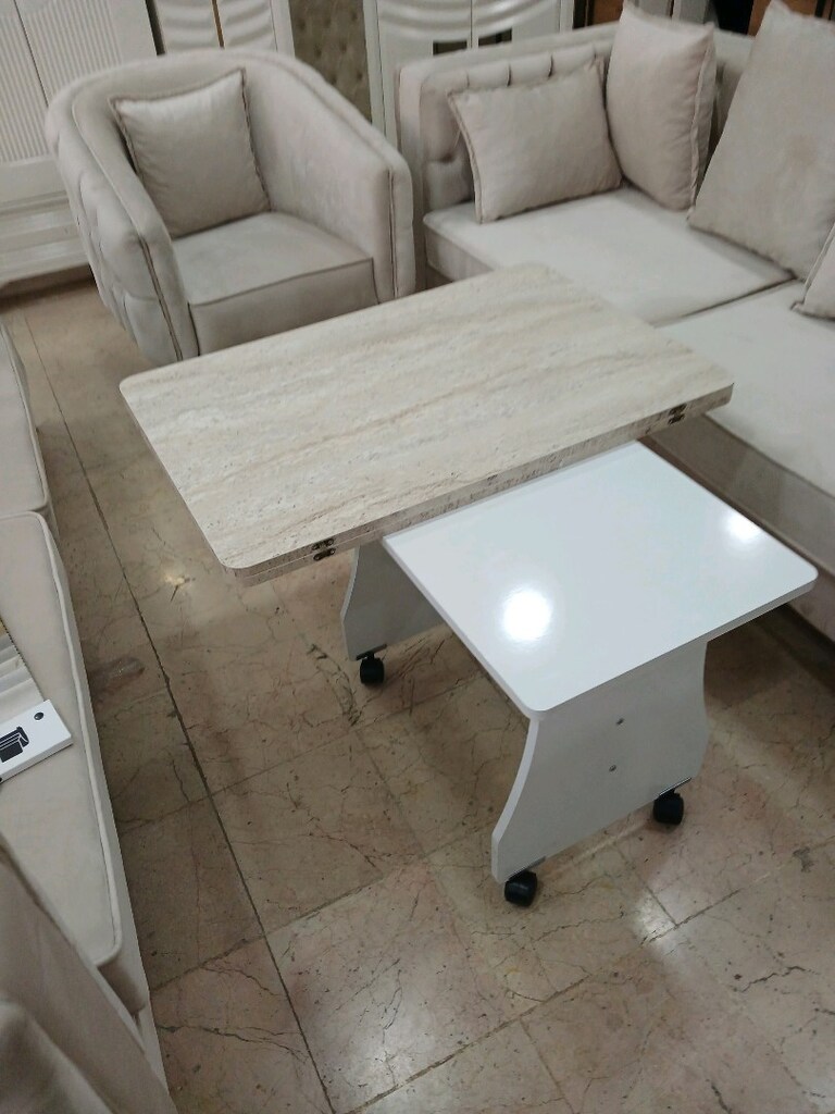 TEKERLEKLİ AKILI SEHPA KAPALI 90 X 60 ACIK HALİ 90 X 120 - 2