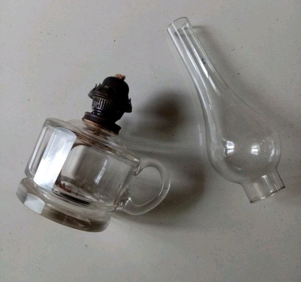 Antika Cam hazneli Gaz lambası - 2