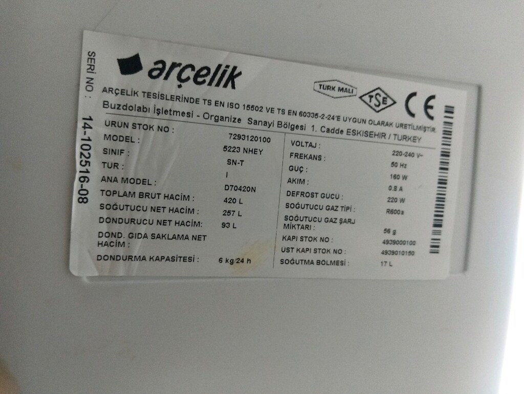 arçelik 5223 NHEY Nofrosst buzdolabı - 4