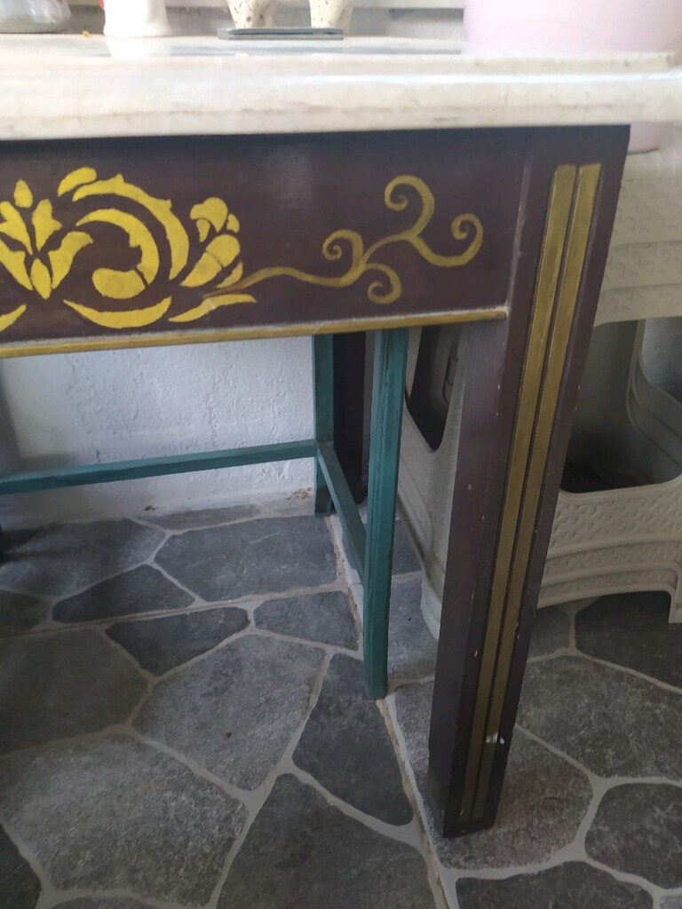 Vintage,Otantik Mermer Masa - 5