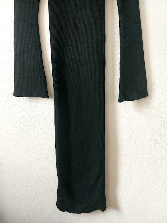 ROBİN dik yaka saran fitilli maxi elbise - 3