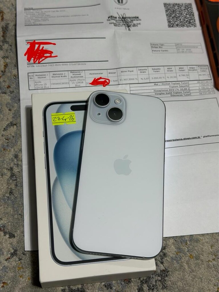 iPhone 15 128GB 21 AY Garantili Kutulu Faturalı - 5