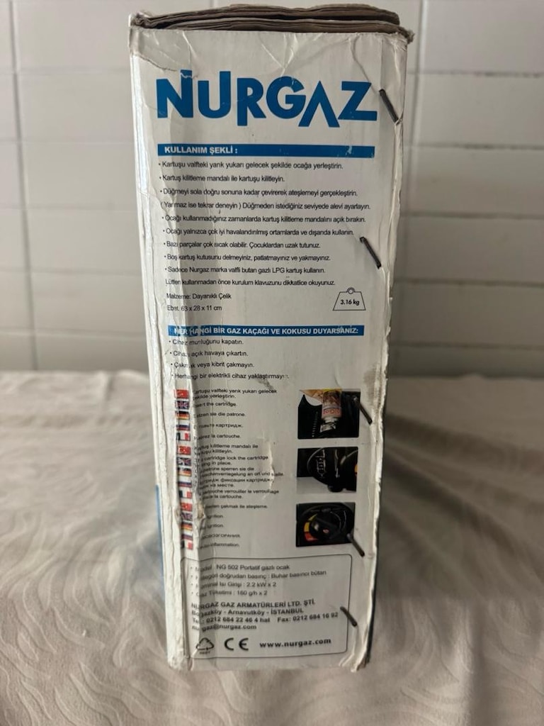 SIFIR KAPALI KUTU - Nurgaz NG 502 Çift Gözlü Portatif Kamp Ocağı - 3