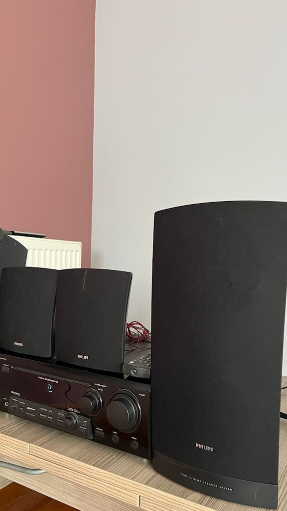PHILIPS FR 740 SURROUND SES SİSTEMİ + DVD + 4 ADET HOPARLÖR - 4