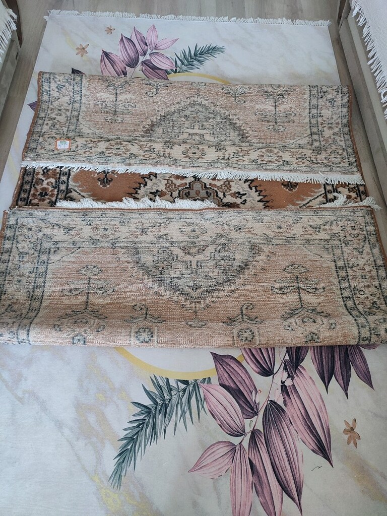 Tarihi El Dokuma Halı 6 metre yıkanmış tertemiz - 4