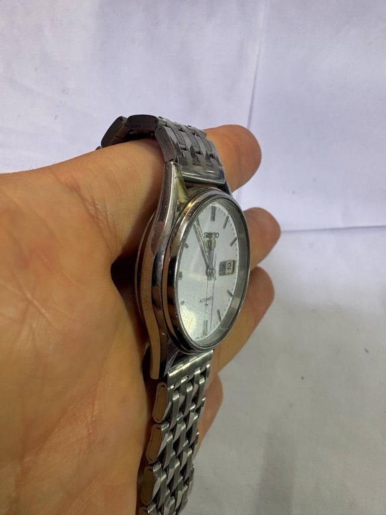 Seiko 5 Automatic 4206-8760 Beyaz Kadran Japon Otomatik Saat - 7