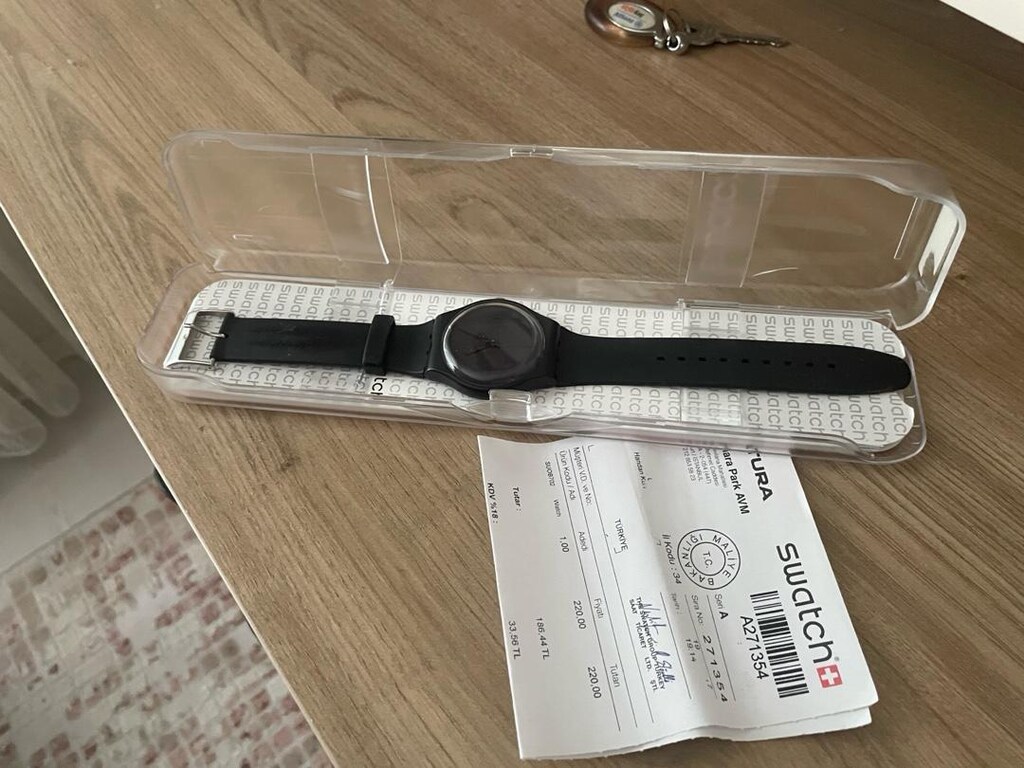 siyah swatch saat silikon - 3