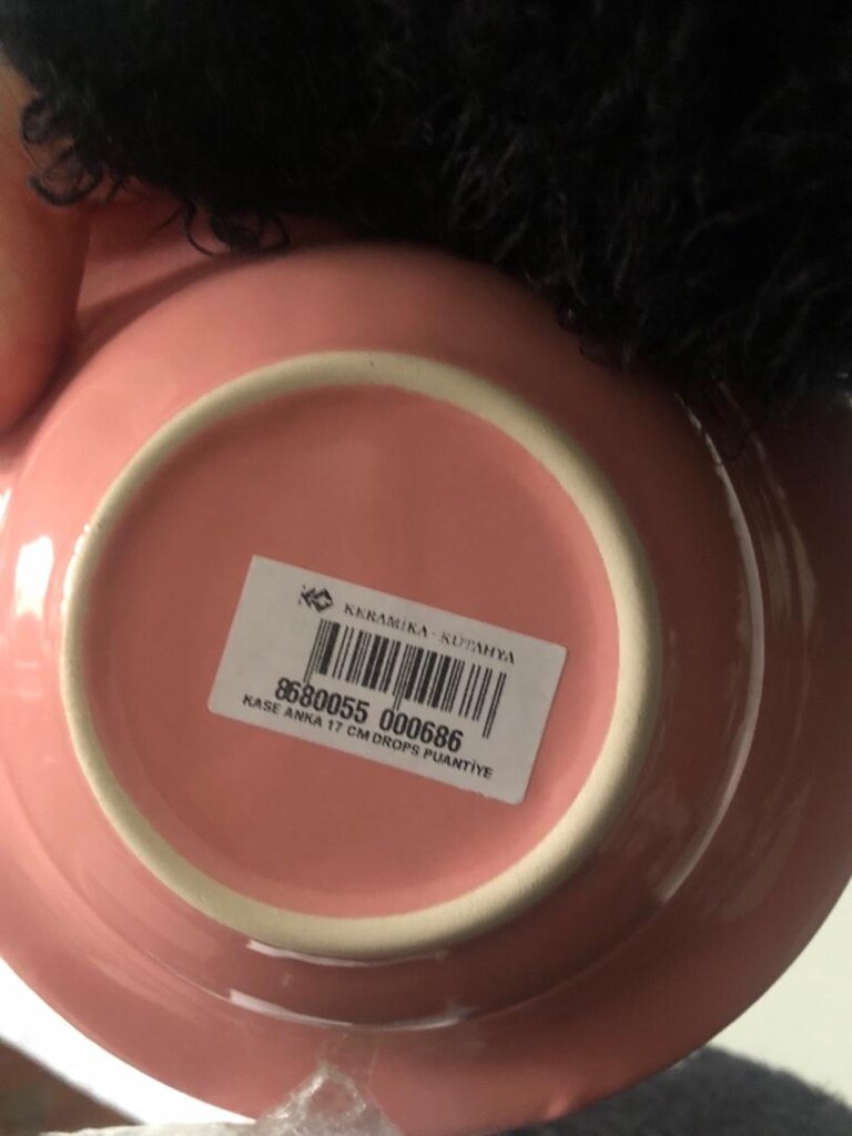 Keramika Pembe Puantiyeli Tabak Seti - 6
