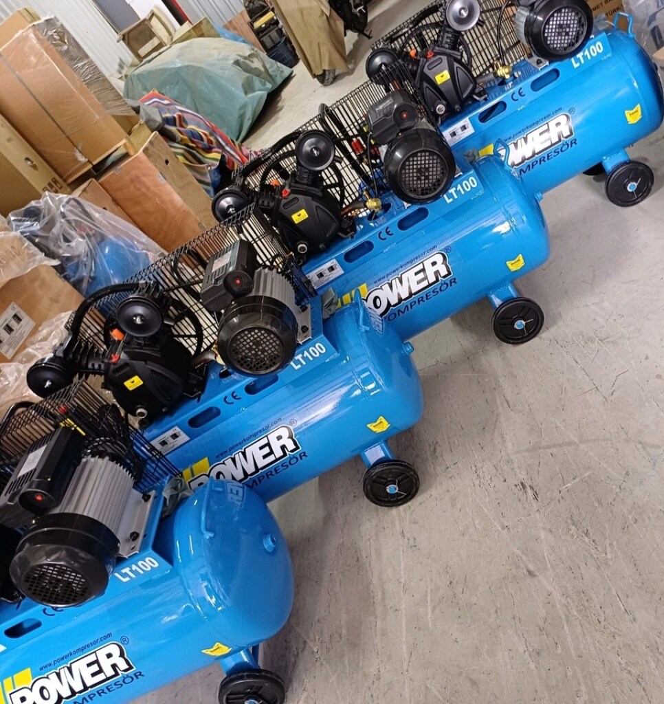 100 litre polar hava kompresörü tekerli 220 volt ev elektrikli - 3