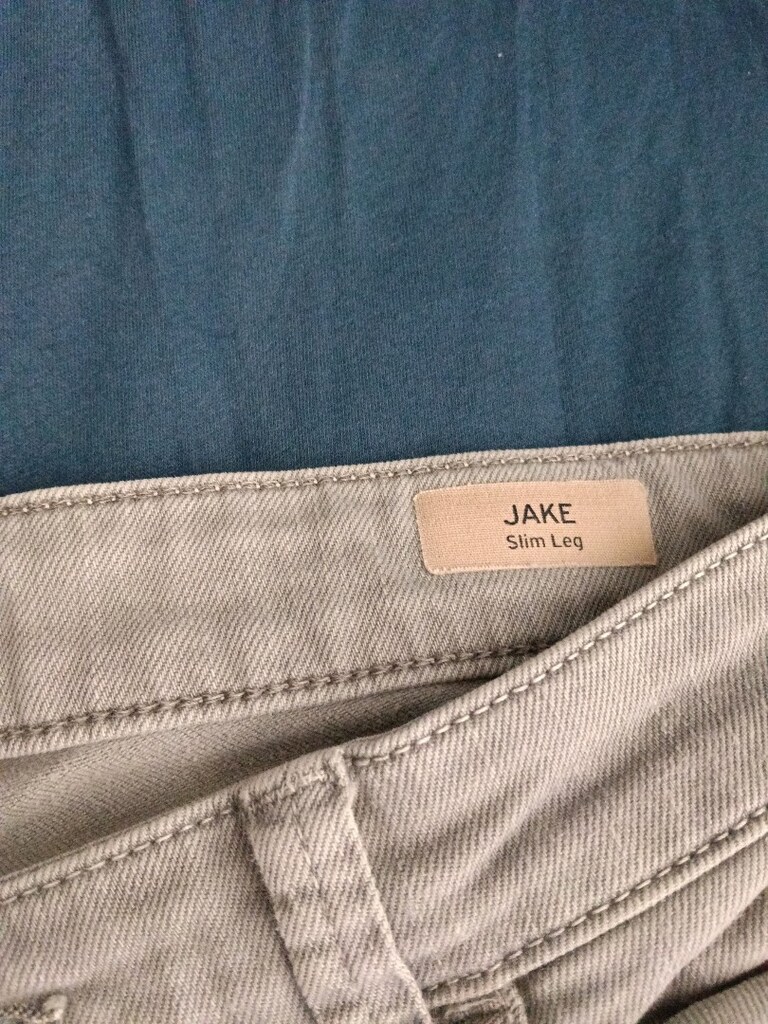 Gri Kot Pantolon mavi jeans - 4