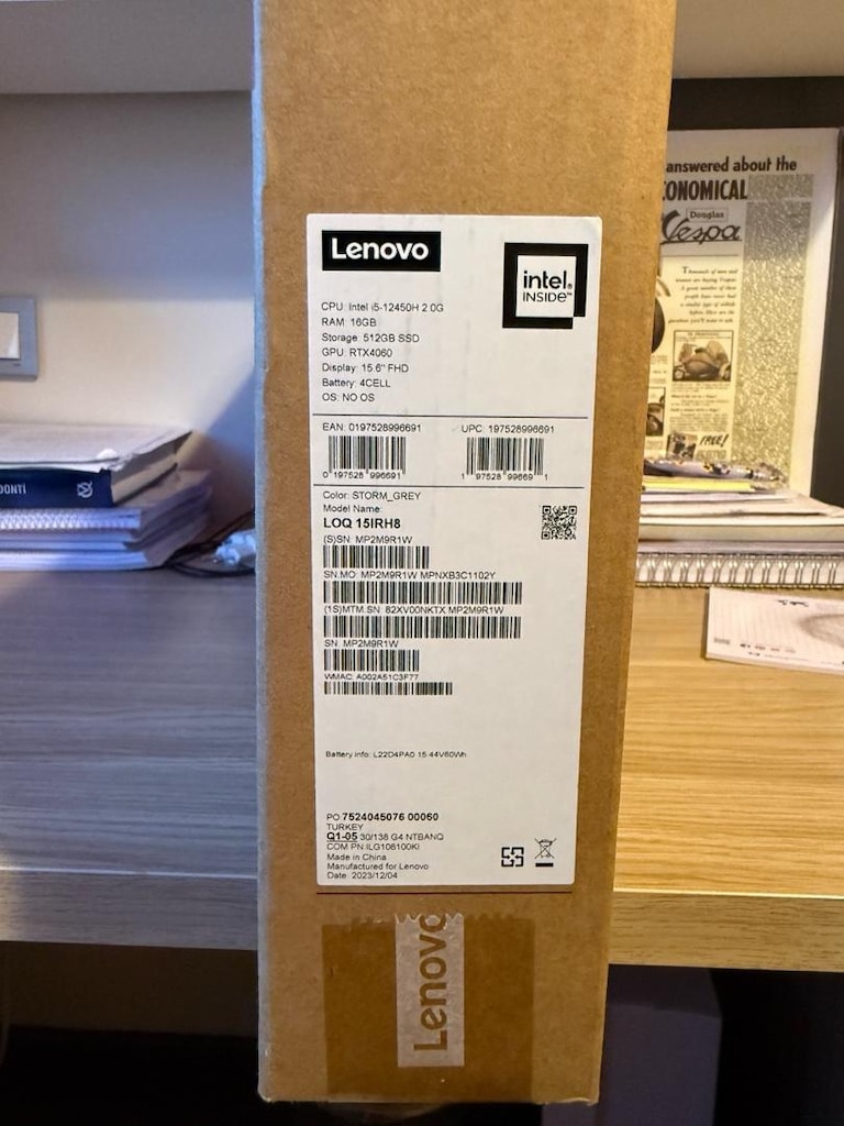 LENOVO LOQ RTX 4060 / i5-12450H / 16GB RAM / 512GB SSD - 15