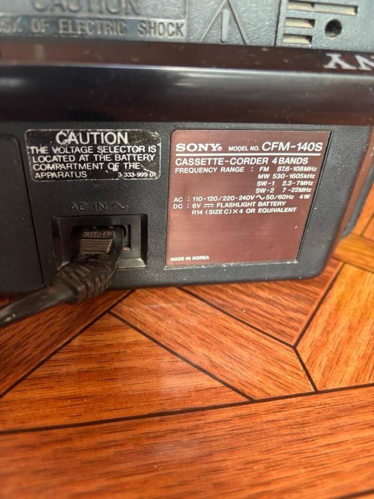 sony cfm-140S kasetçalar 4 bant radyo - 3