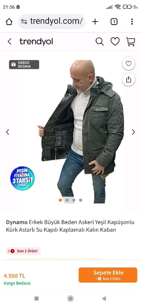 hakiki askeri kürklü kaban - 3