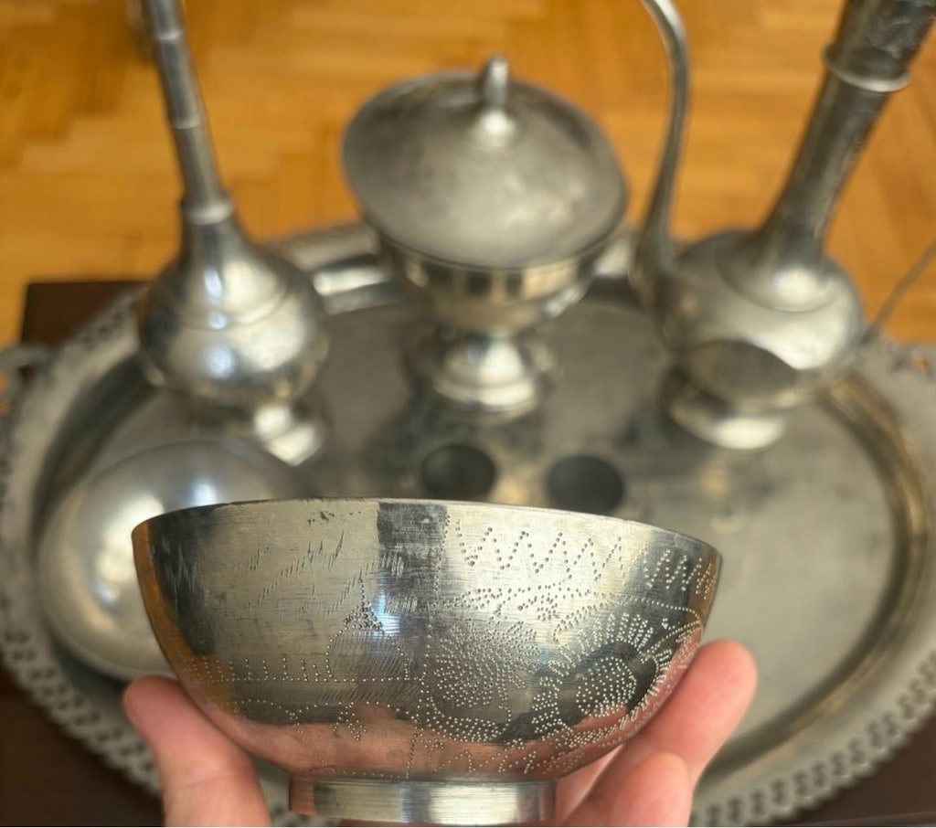 Hicaz İşi El Yapımı 12 Parça Zemzem Takımı - 5