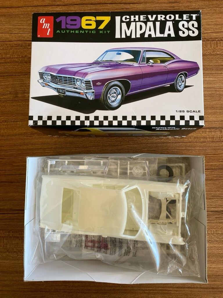 AMT 1967 Chevrolet Impala SS Plastik Maket Kiti - 3
