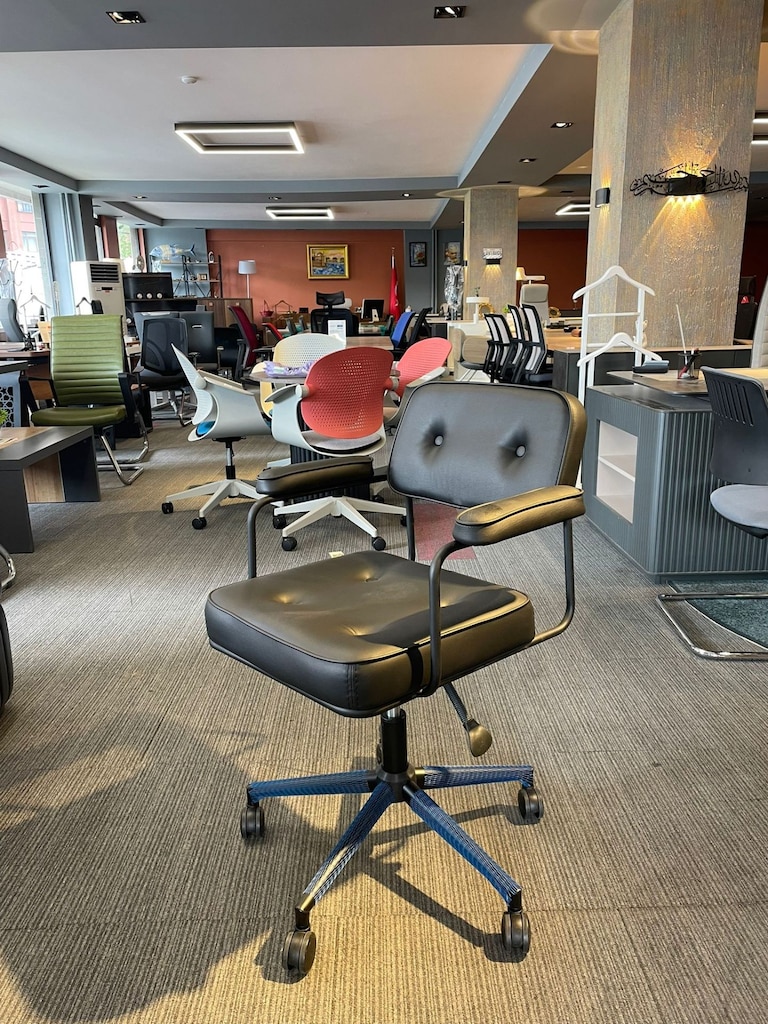 KLAS OFİS ÜSKÜDAR DECOFİS SİYAH DERİ ÇALIŞMA KOLTUĞU SIFIR - 3