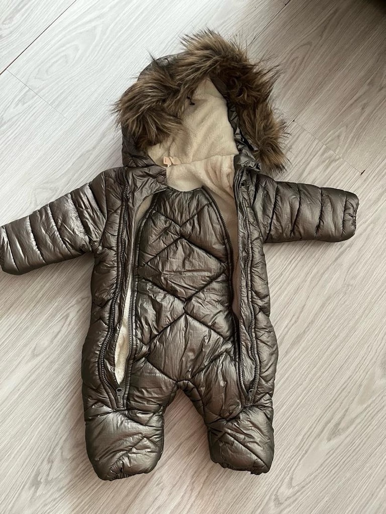 içi kürklü şapkalı astronot tulum unisex bebek