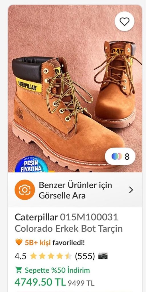 SIFIR CATERPİLLAR BOT 44 NUMARA - 7
