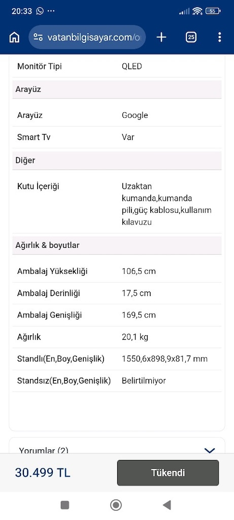 ONVO 70İNÇ 4K TV - 7