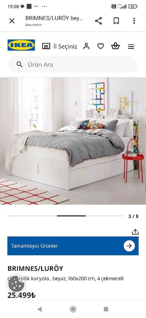 Ikea çift kişilik yatak - 3
