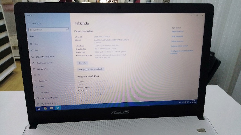i3 2.nesil 4 GB ram 500 hhd Asus laptop Notebokk - 4