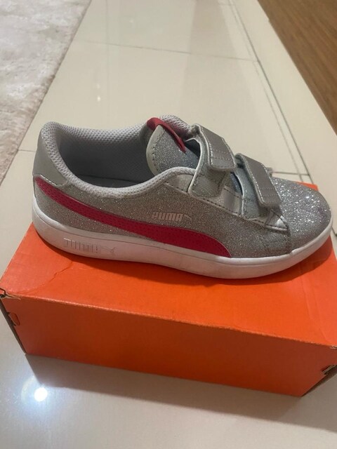 puma kız çocuk ayakkabı gri 34 no