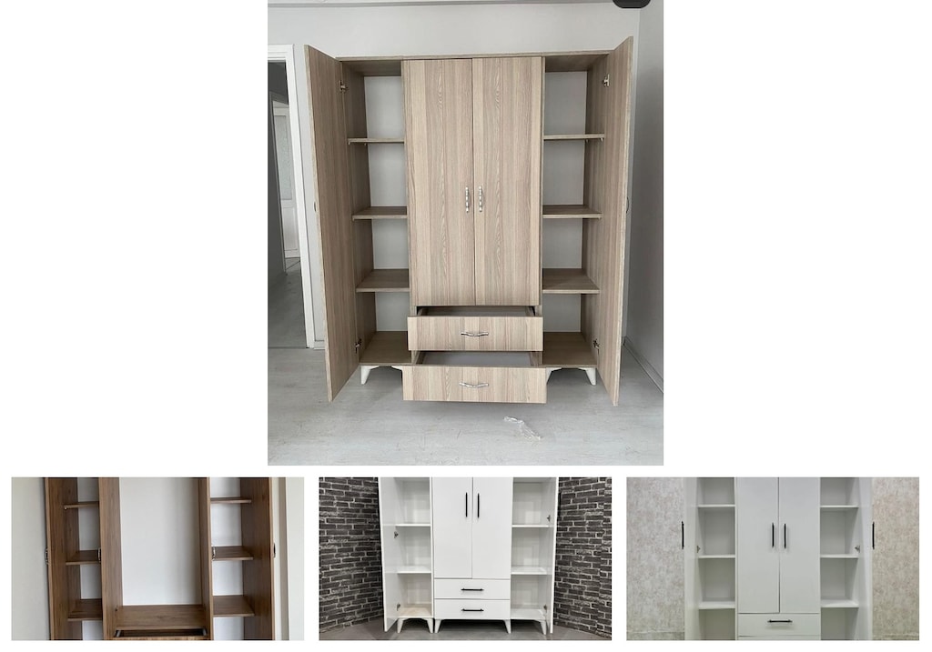 4 kapaklı elbise dolabı bydnsqlcvf - 4