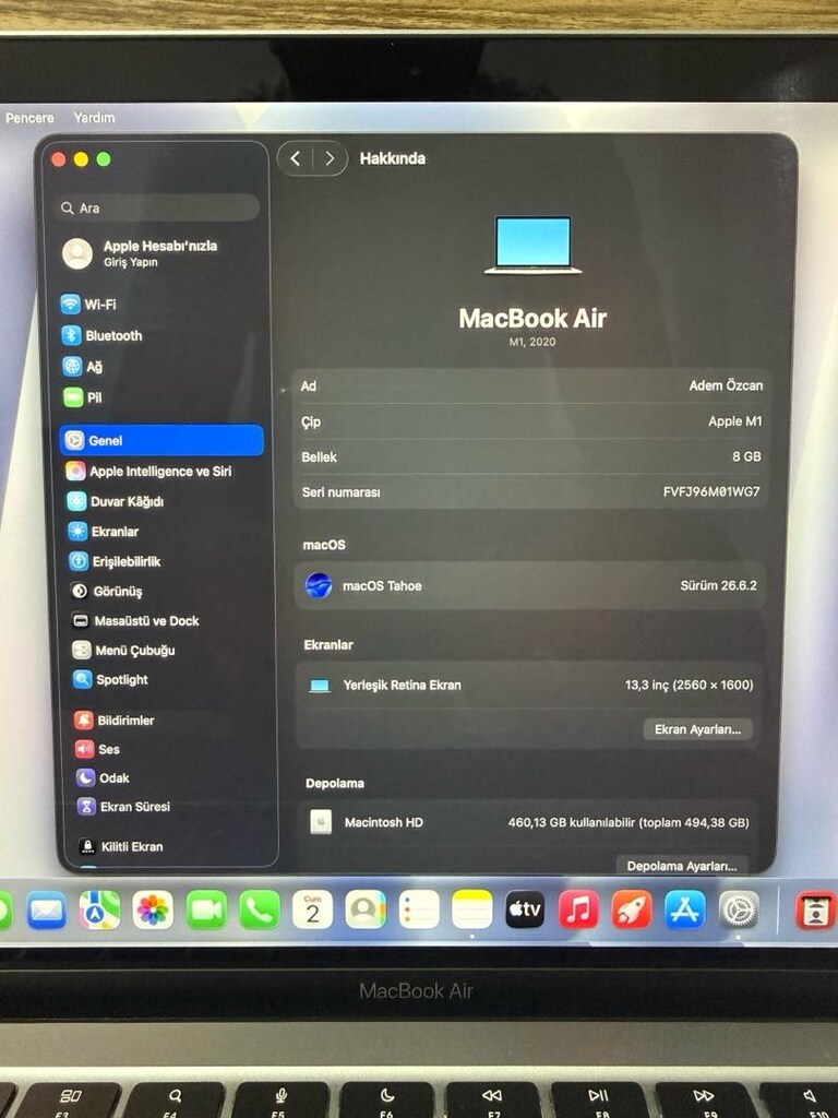MacBook Air / M1 / 13 inç / 8 GB Ram / 512 GB Ssd - 2