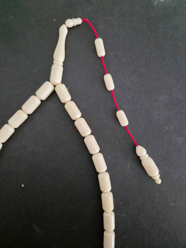 Büyük Boy Doğal Deve Kemiği Tespih - 11