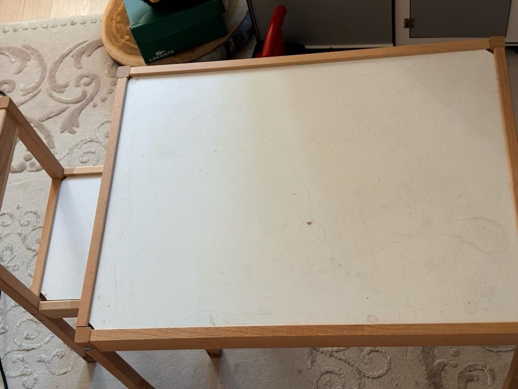ahşap eğitici aktivite masa ve sandalye - 2
