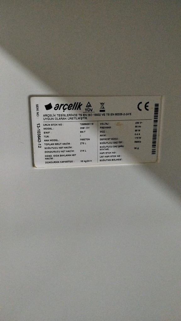 Arçelik derin dondurucu - 5