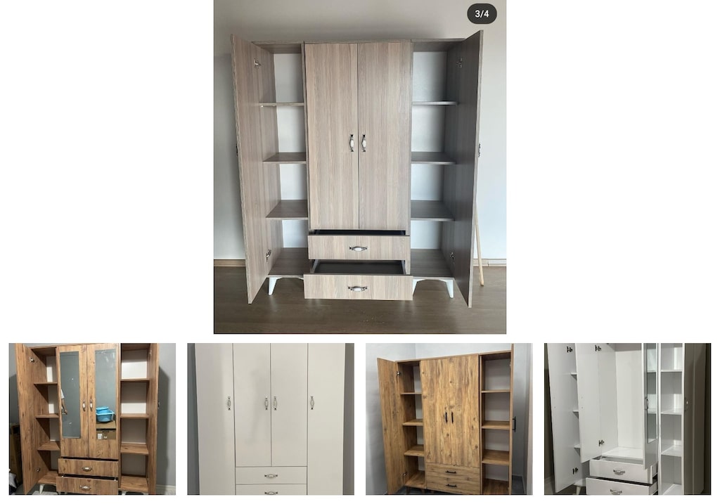 4 kapaklı elbise dolabı jvtnkhmufc - 2