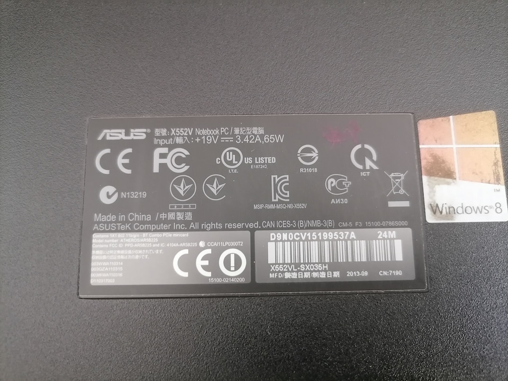 Asus X552V laptop parçaları - 8
