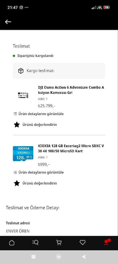 DJI Osmo Action 6 Adventure Combo Aksiyon Kamerası - 15