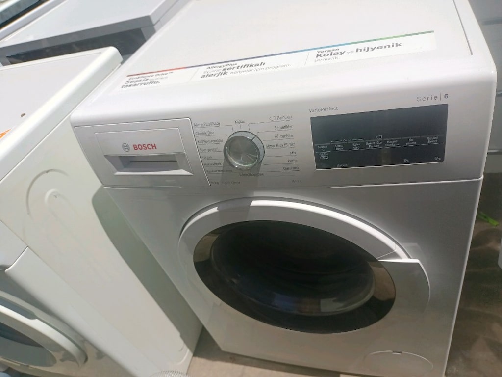 Bosch Serie 6 9 kg tertemiz sessiz yeni gibi Çamaşır Makinesi - 7