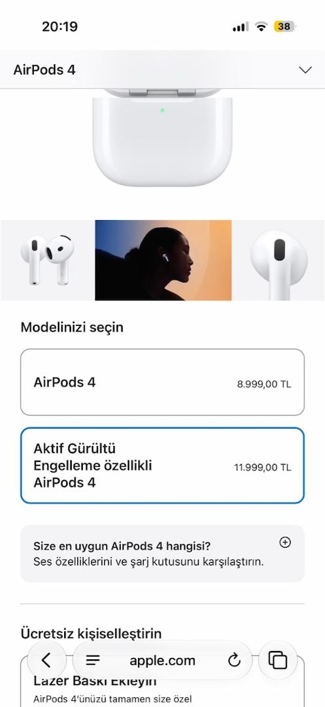 Apple AirPods 4 ANC faturalı garantili - 8