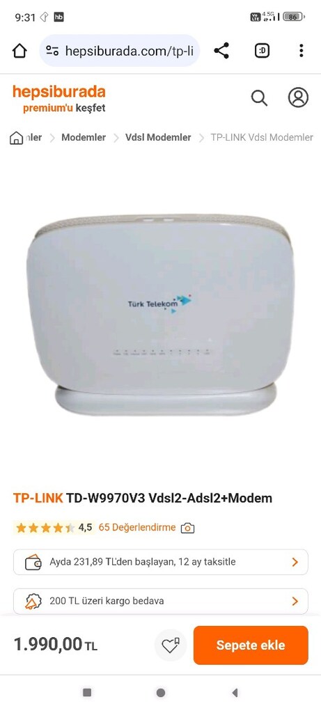 TP-LINK TD-W9970V3 Vdsl2-Adsl2+Modem - 5