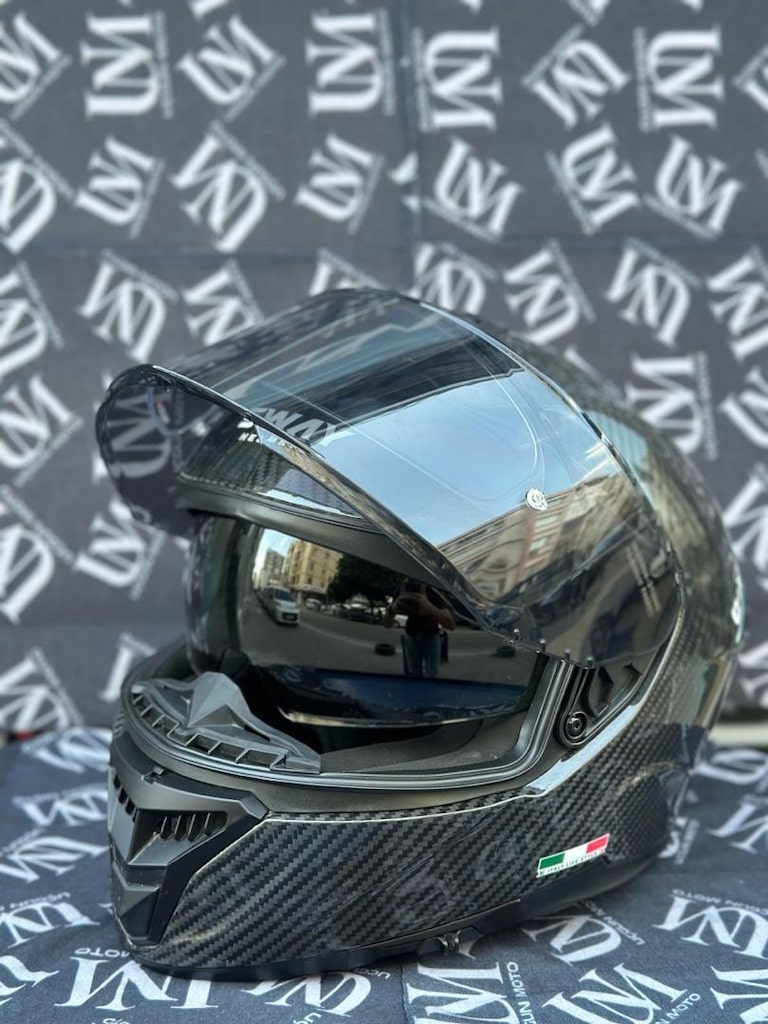 TERTEMİZ SORUNSUZ SWAY GÜNEŞ GÖZLÜKLÜ KARBON KASK - 4