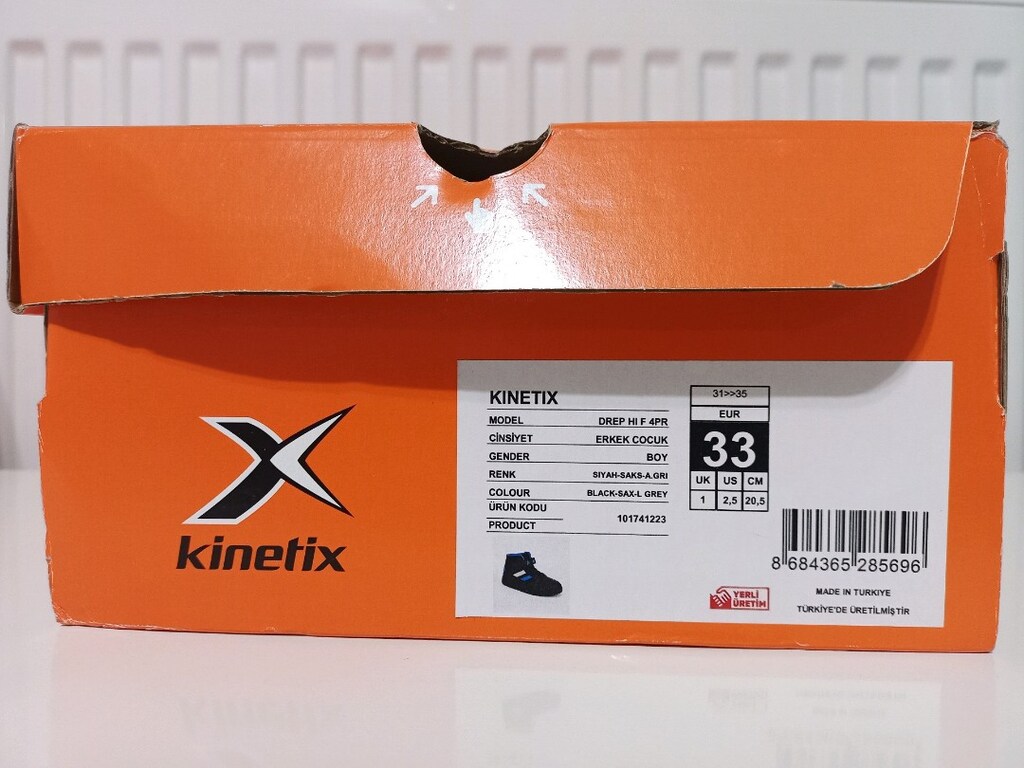 33 NUMARA Kinetix ErkekÇocuk High Sneaker DREP HI F 4PR Siyah-Saks-Gri - 3